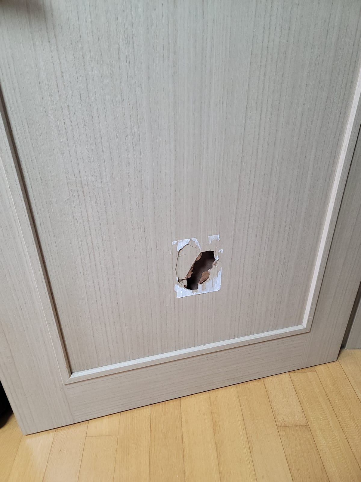 세종 문짝수리(나무문,ABS도어) 시공 전 2